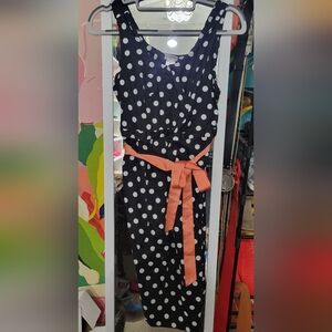 Motherhood Maternity Navy and White Sleeveless Sundress Size L